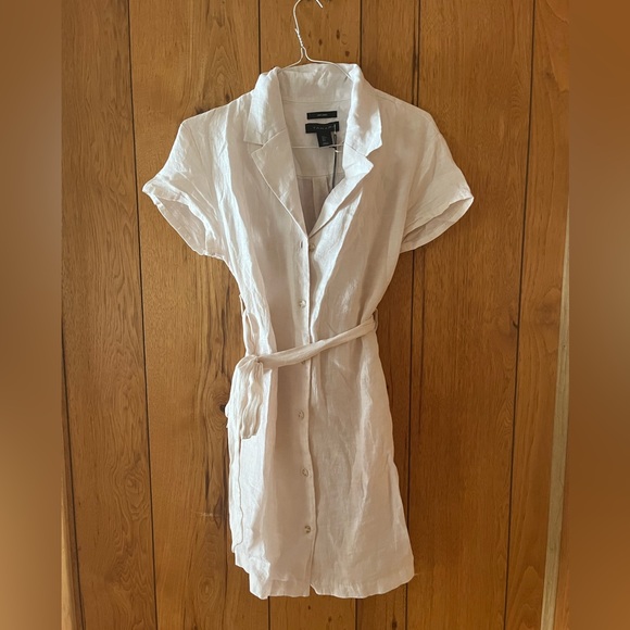 NWT Tahari White Linen Dress - Picture 2 of 7